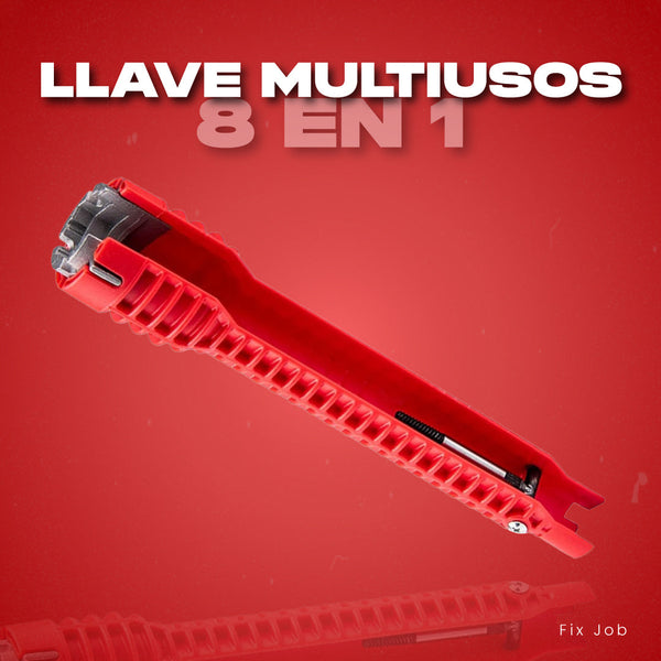 Llave multiusos para cañerías 8 en 1 - Fix Job™